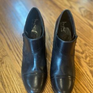 B.o.c Black Leather Women's Ankle Zipper Heeled Boots Women’s Size 9.5 NEW
